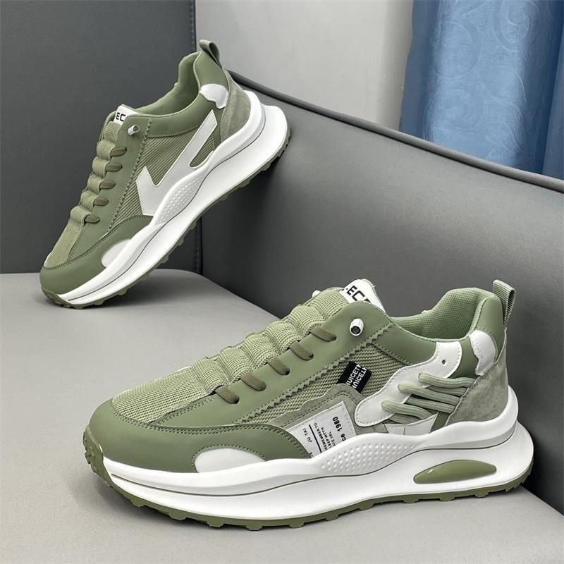 Fashion Men's Mesh Sneakers Casual Shoes Breathable Lace-up Trendy Designer Sports Shoes Outdoor Platform Sneaker Tenis Masculino