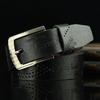 Men's Leather Belt Letter Print Luxury Classic Buckle Business Belts Cowboy Vintage Waistband Alloy Belts Durable