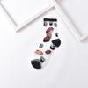 Ultra-thin Transparent Crystal Silk Socks Women Fashion Summer Harajuku Crew Socks Retro Flower Streetwear Elastic Long Socks
