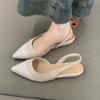 Gentle Fairy Wedge Heels Single Shoes 2025 New French Temperament Elegant Suede Pointed Head Shallow Mouth Rear Empty Commuter Shoes