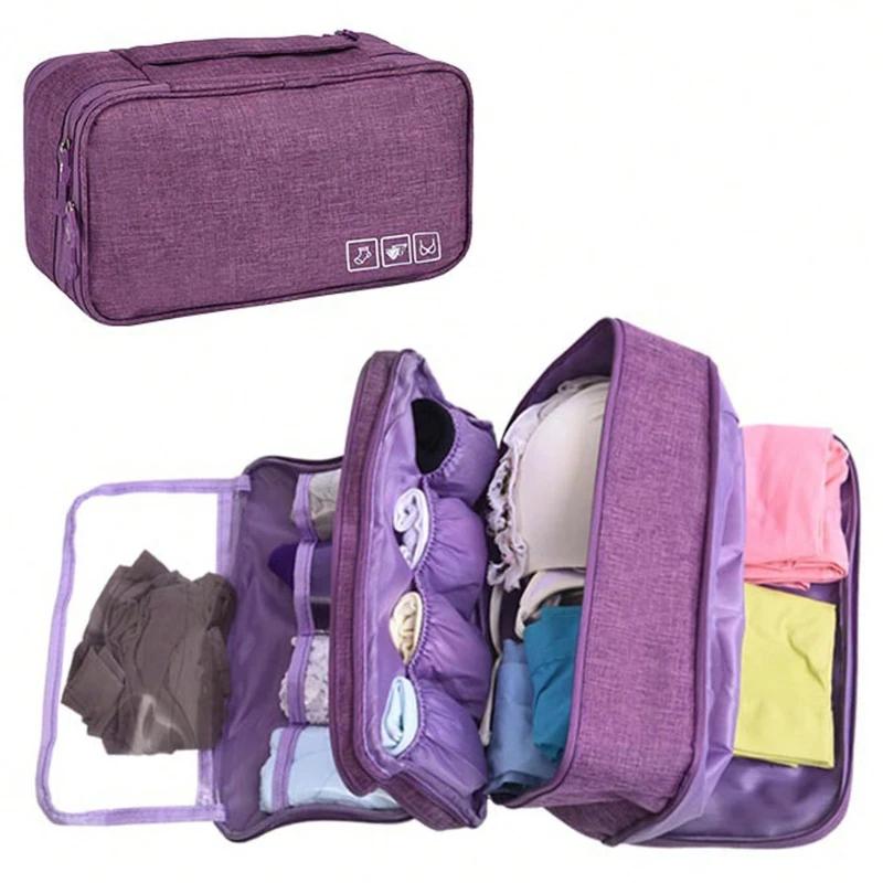 New Travel Underwear Storage Bag, Multi Layer Divided Bra Bag, Travel Storage, Bedroom Storage, Multiple Colors To Choose From
