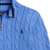 Polo Ralph Lauren Striped Mock Neck Pullover Logo Slim Fit Long Sleeve Sweater Kids sweater Blue CWPOSWEB6820493-400