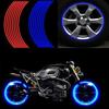 16pcs Reflective Wheel Rim Stripe Decal Sticker for Motorcycle Wheels Car Cycling Bike Bicycle Night Safety Decoration Stripe Universal Reflective