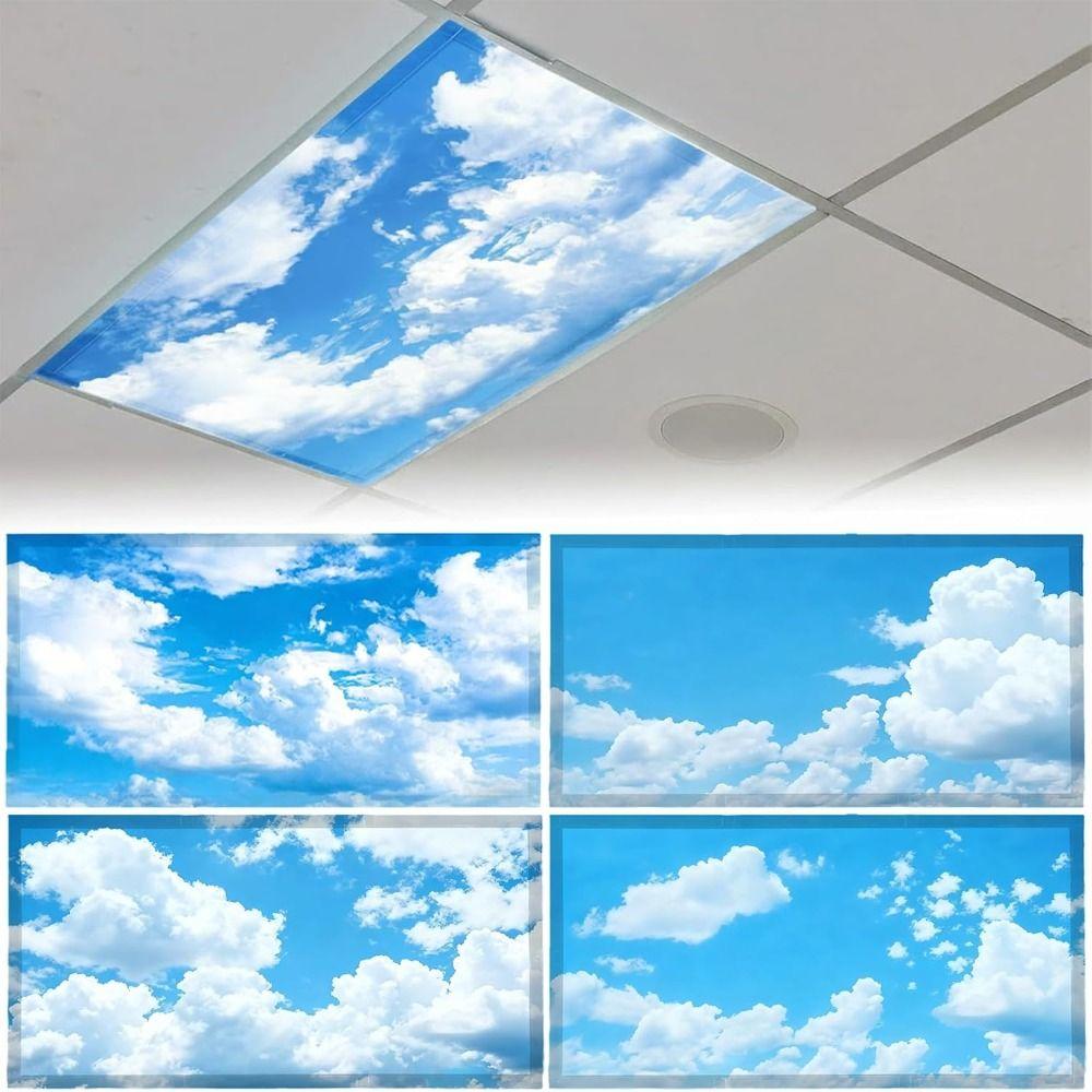 120*60cm Fluorescent Light Covers 15 Styles Fabric Lampshade Magnetic Light Filters Home