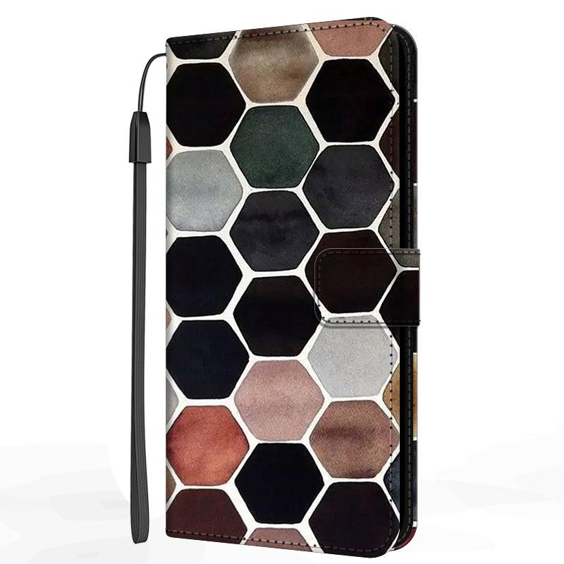 Marble Leather Case For Samsung Galaxy S20 S21 FE Ultra Plus M32 M52 M22 A12 A22 A22S 5G Flip Cover Stand Wallet Book Funda Case