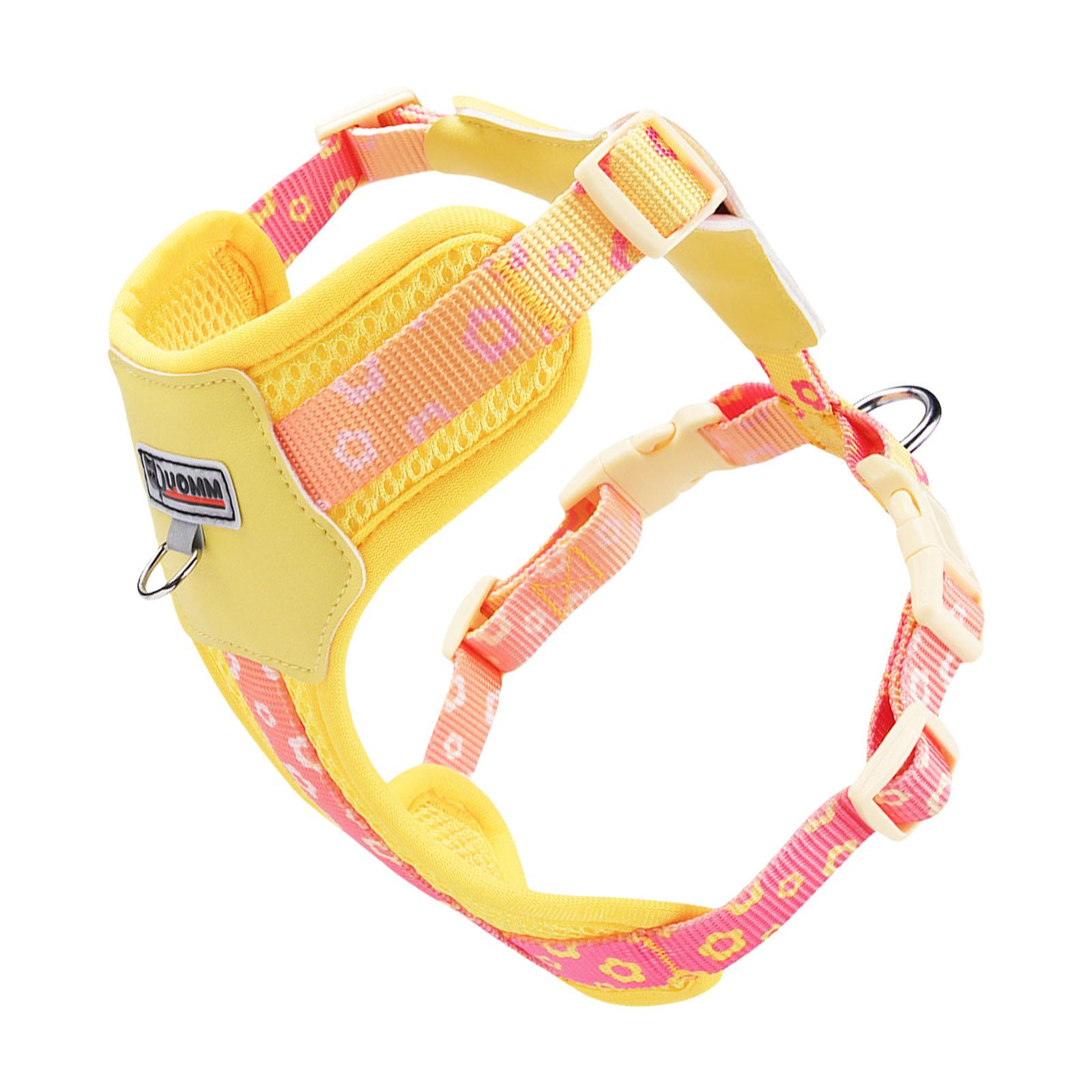 

Яркий жилет для шлейки для собак маленьких собак, регулируемый дизайн с дышащей нейлоновой тканью для комфортного использования во время прогулок 3