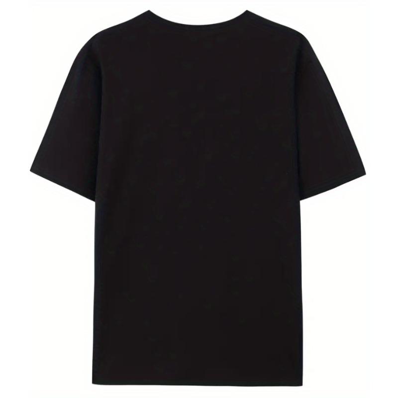 Birthday Letter Print Crew Neck T-Shirt, Casual Short Sleeve T-Shirt for Spring & Summer, Women's Clothing European Size