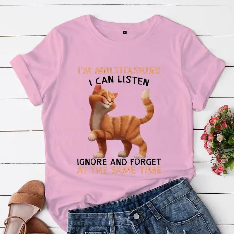 Am Always Multitasking Cute Cat Unisex Tshirts Summer Fashion Casual Tee Clothing ONeck Tops Kittys My Best Friends TShirts