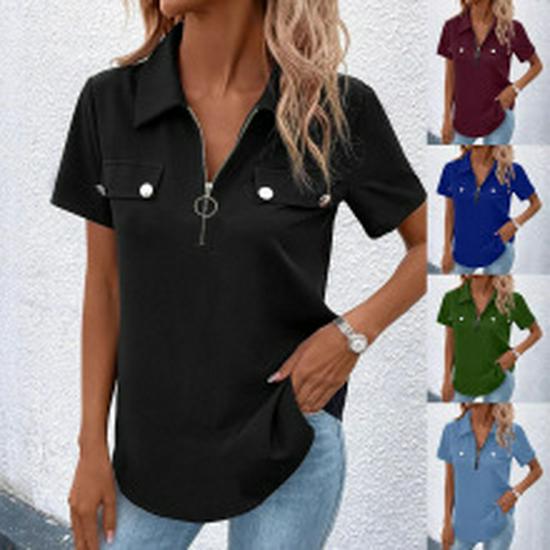 2026 Spring/Summer Women's Versatile V-Neck Loose Temperament Shirt