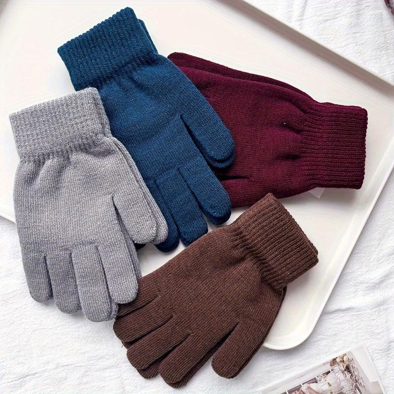 [Warm Winter Gloves] 5 Pairs Women's Soft Warm Winter Gloves | Touchscreen Gloves with Elastic Cuffs, Gloves for Cold Weather