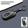 Carbon Fiber Car Key Case Cover For Mercedes Benz C E S Class Glc W206 W223 W214 E300 C260 C300 S450 S500 S400 Accessories