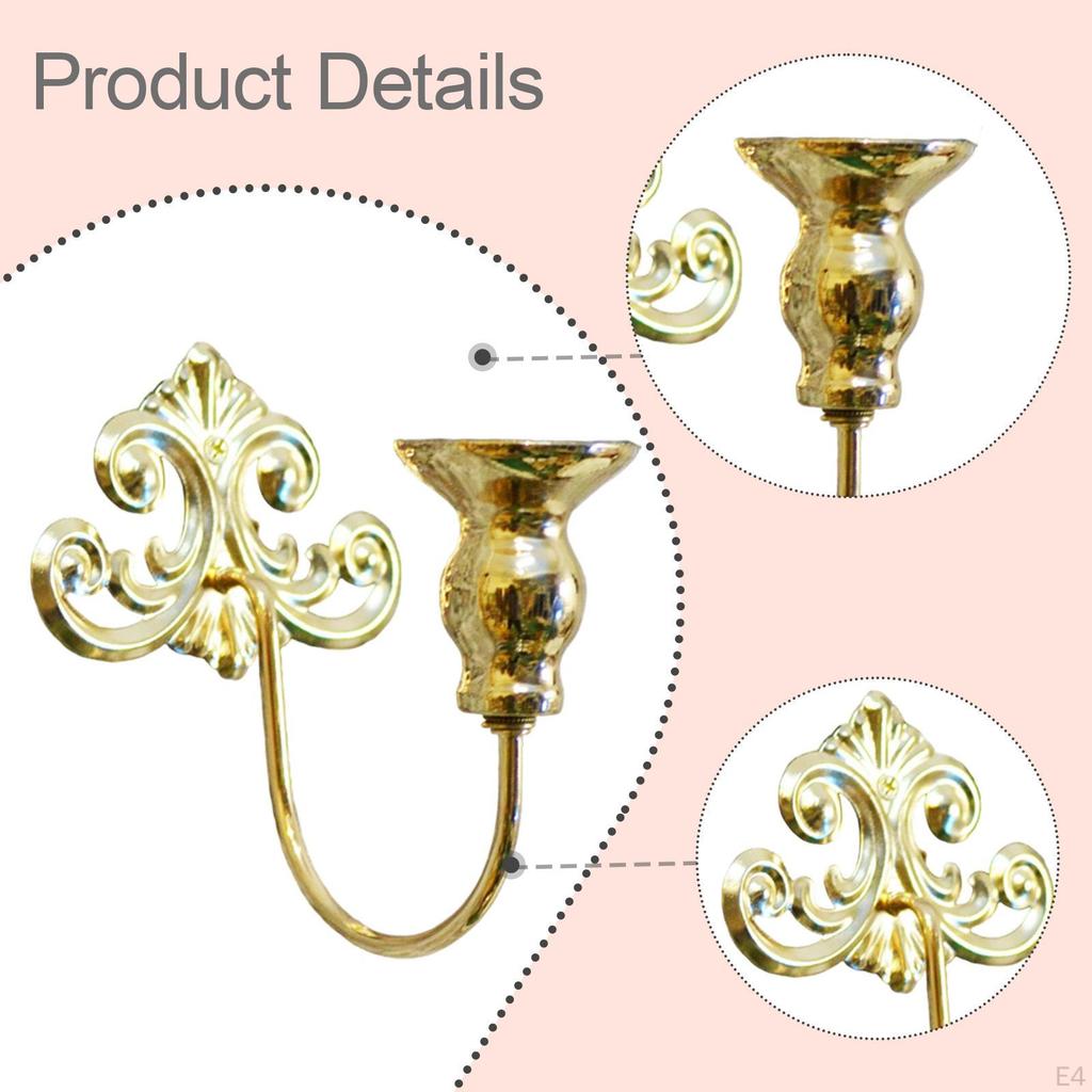 2 Pieces Candle Sconces Wall Holder Candlestick Ornament Decorative for Fireplace Wedding