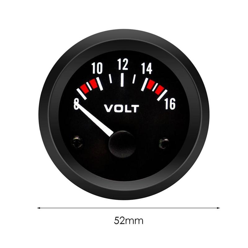 Car Voltmeter Durable Premium Voltage Meter Gauge Electronic Voltmeter Voltage Gauge for Bicycle Truck Boat Automotive Car