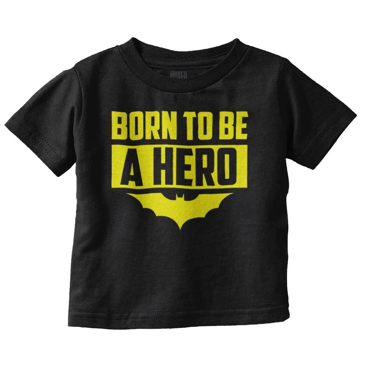 Born to Be A Superhero Funny Comic Bat Hero Toddler Boy Girl Youth T Shirt Tee XXL