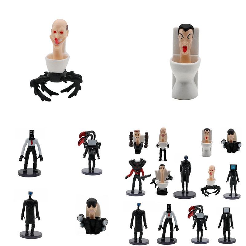 PVC-Material Toilettenmann vs. Überwachungsmann Figur Spielzeug Großhandel Jungenpuppe Anhänger Geschenk G291983 Toilettenmann 13 Stile