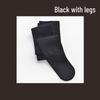Autumn/Winter High Waist Gray Striped Cotton Base Layer Tights for Women