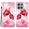 For Motorola Moto G56 5G Case Pattern Printing Anti-Drop Leather Flip Wallet Phone Cover with Lanyard