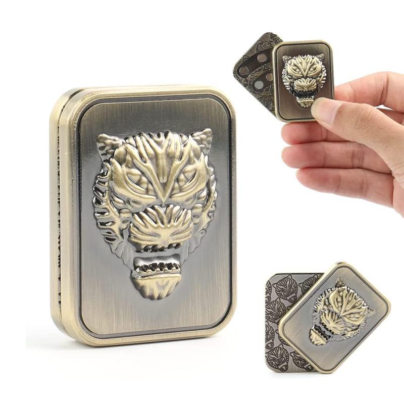 Car Beautiful Stickers Men's Toys Fidget For Adults Metal Haptic Slider Edc Magnetic New Tiger Head Anxiety Stress Easing Toys Cool Stuff For