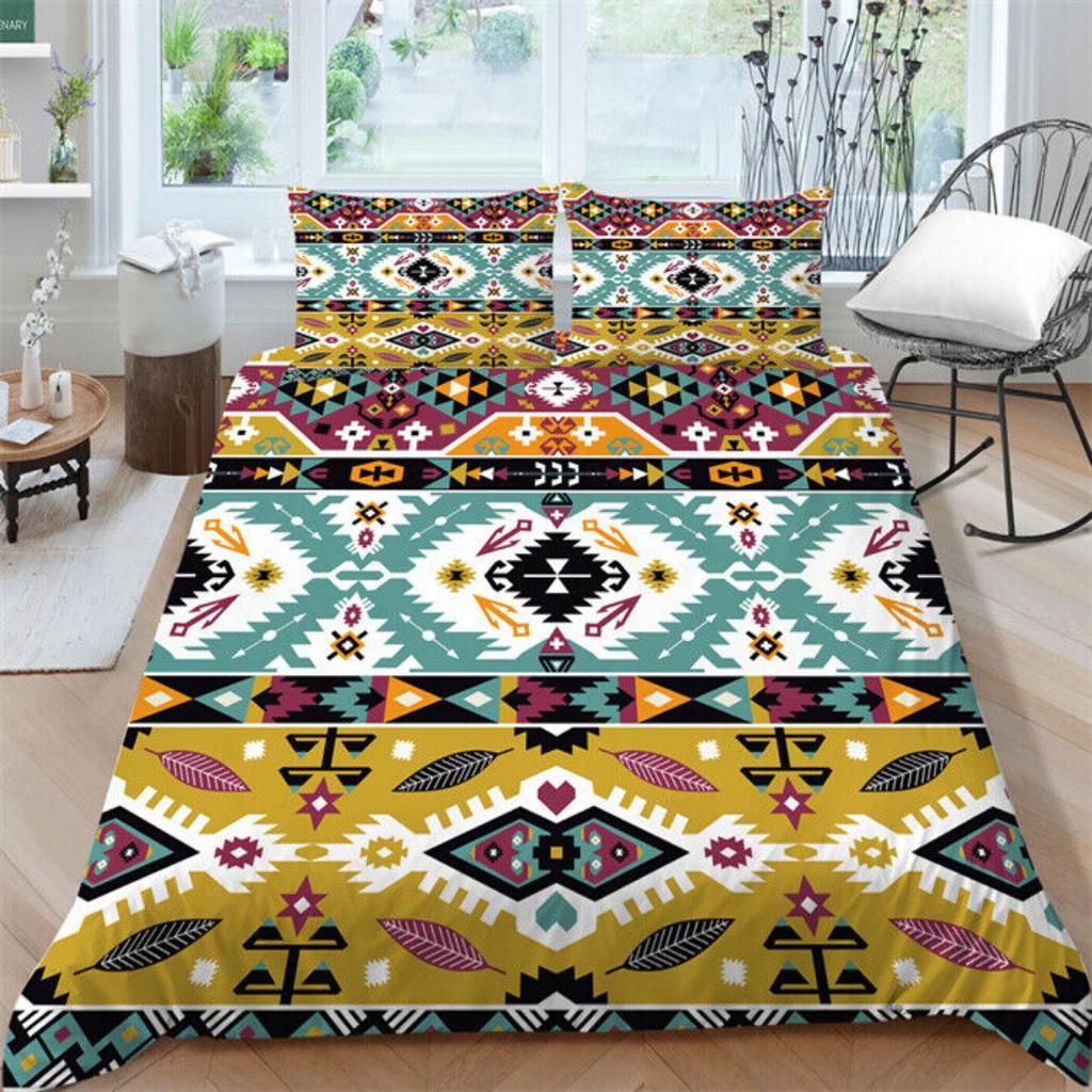 Vector Ethnic Style Bedding Sets Soft Duvet Cover Set Highend Bedroom Decor Gift