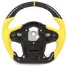 Carbon Fiber Steering Wheel Yellow Stitching Perforated Leather for GR Supra A90 J29 2020 To 2023