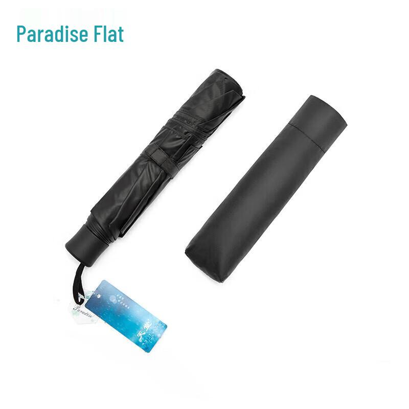 Paradise Oversized 3-Fold Black UV Sun & Rain Umbrella