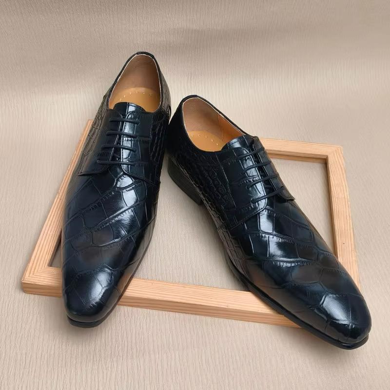 Fashion Handcrafted Leather Men Shoes New Trend Printing Business Office Wedding Retro Style Dress Shoe Genuine Cow Leather Best Quality
