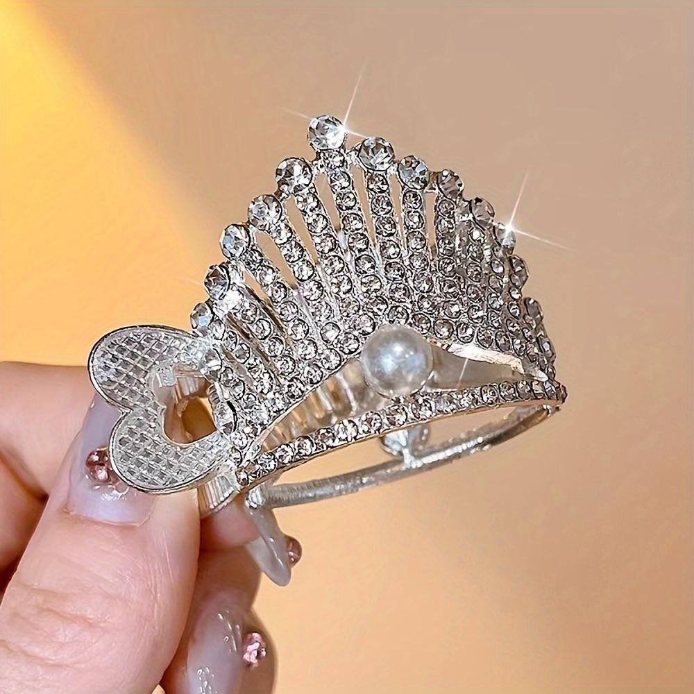 

Элегантные сплавные заколки-крабы для высокого хвоста с жемчугом, аксессуары для волос в виде короны для женщин, изысканный набор зажимов для волос