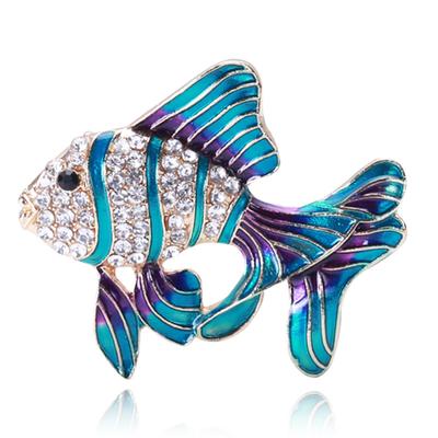 Clothing Accessories Women'S Japanese Personality Brooch Pendant Couple Tropical Fish Oil Drop Cartoon Brooch Collar