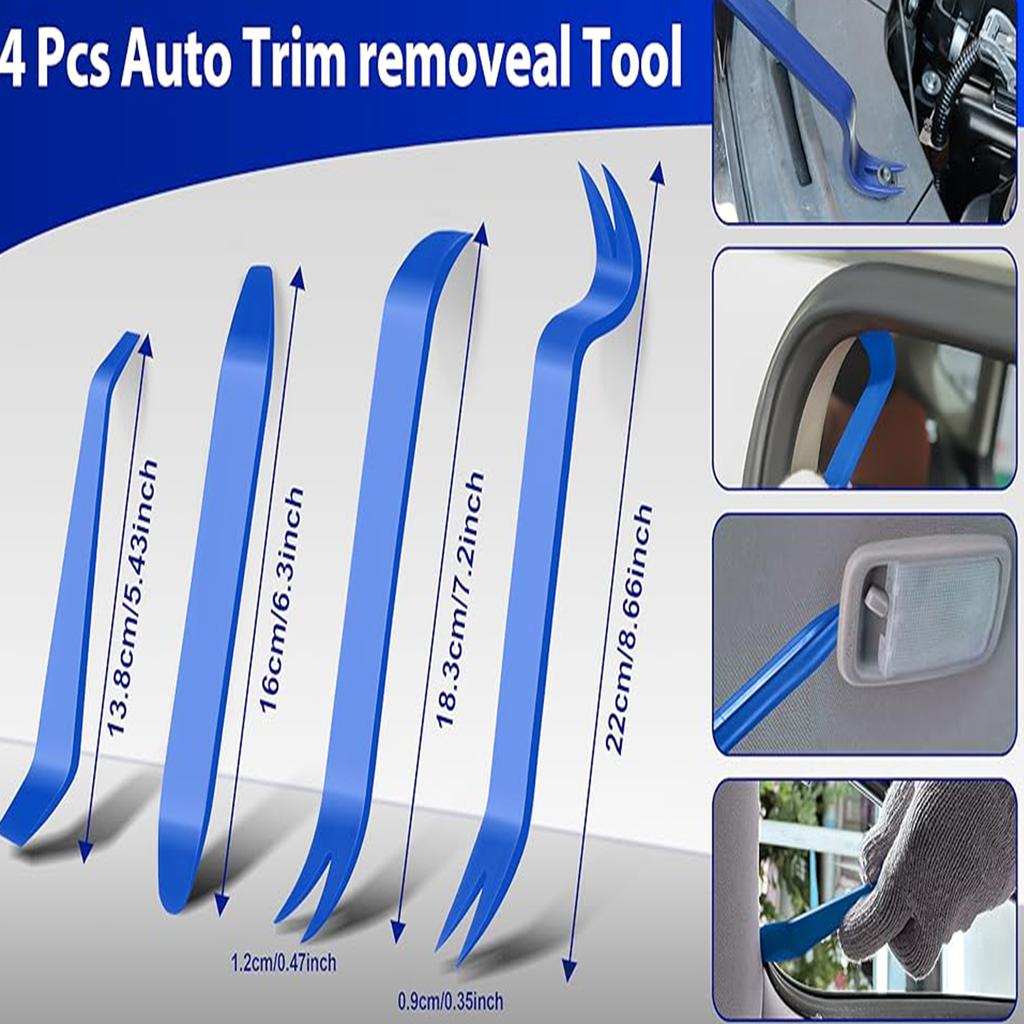 17-Pieces Hook and Pick Set Auto Trim Removal Tool Kit,Clip Plier Remover Tool with Metal Scraper , Car Trim Removal Tool