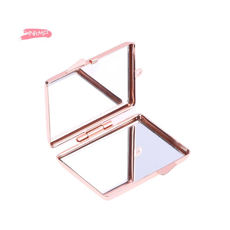 Mini Klappspiegel Schlüsselanhänger - rund Herz Oval Quadratische Form Doppelseitig Kosmetischer Metall Make-up Spiegel für Unterwegs Zubehör