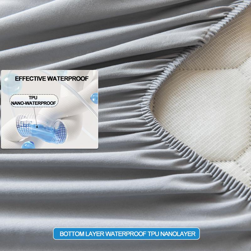 Waterproof Mattress Cover Antibacterial Mattress Protector Breathable Bed Fitted Sheet Single/Double/King/Queen/140/160/200