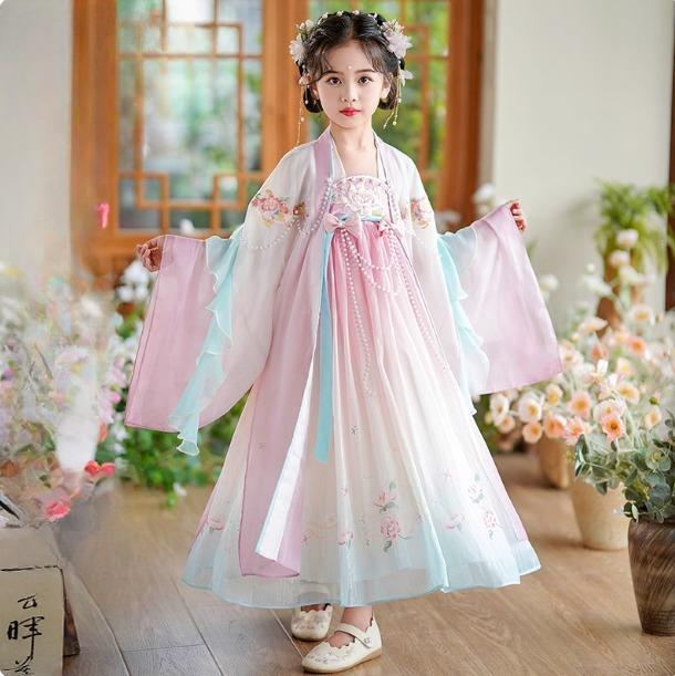 Chinese Hanfu Dress Children Clothing Fairy Cosplay Costumes Kids Clothes Party Dance Wear Stage Girl Dress Princess Vintage