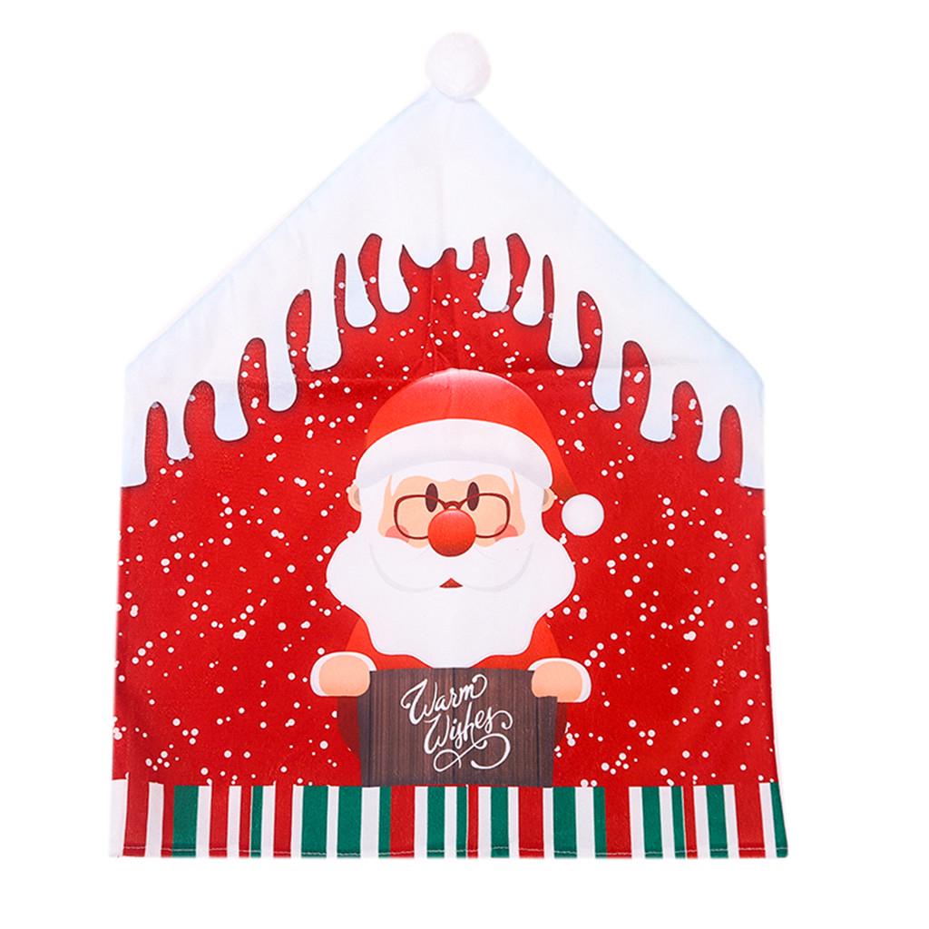 Buy Christmas Decoration Chair Covers Dining Seat Santa Claus Home
