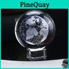 Stunning 60mm 3d Crystal Ball Glass Laser Engraved Miniature Earth Sphere For Display