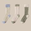 3Pairs Winter Coral Fleece Socks Sleeping Mid Tube Socks Women Kawaii Floor Plush Socks  Winter