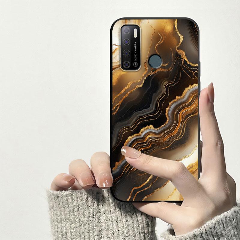 

Cute For Tecno Pouvoir 4 4 Pro LC7 LC8 Case Shockproof Soft Silicone TPU Phone Case For Tecno Pouvoir 4 Back Cover Flower Fundas Tecno LC8