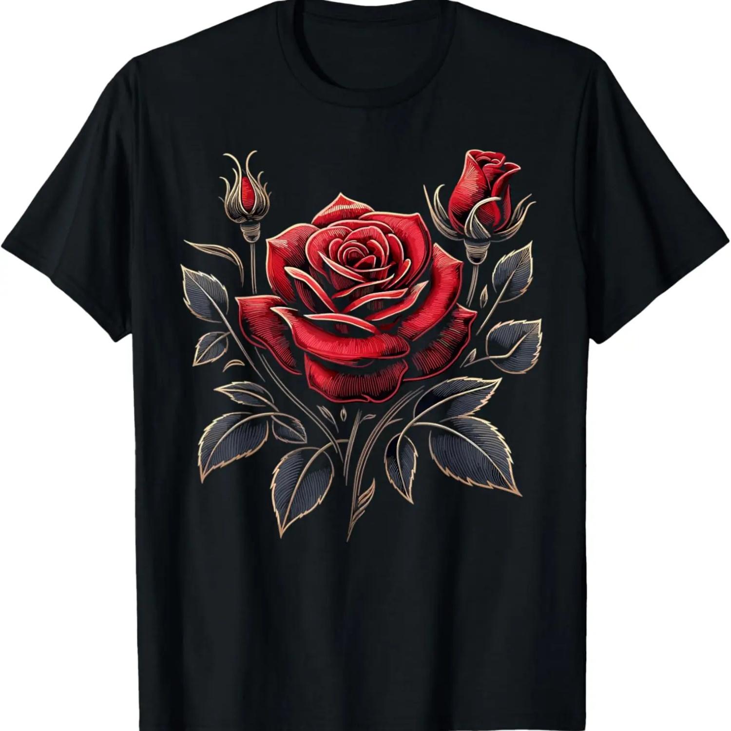 

Gardening Flower of Cute Red Roses Flower T-Shirt XXXXXL