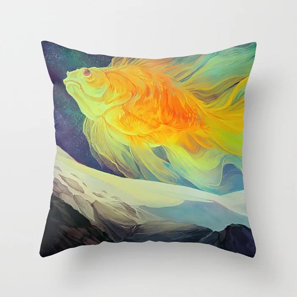 Messy Colored Printed Polyester Pillowcase Cushion Cover for Home Living Room Sofa Bedroom Decoration Pillowcase 45x45cm