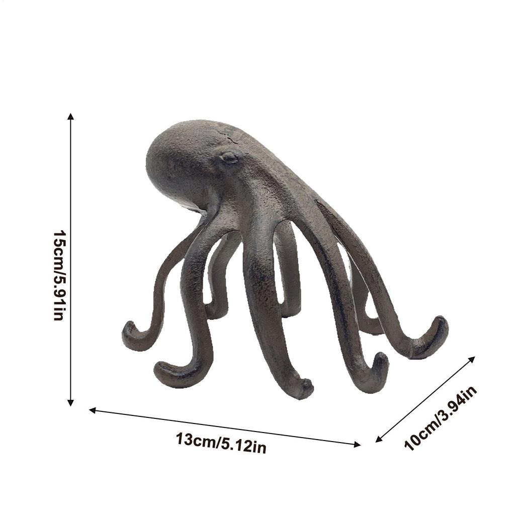 Retro Tier Handyhalter Kreative Dekorative Oktopus Statue für Bücherregal Wohnzimmer Büro Schreibtisch Dekoration Souvenir Geschenk