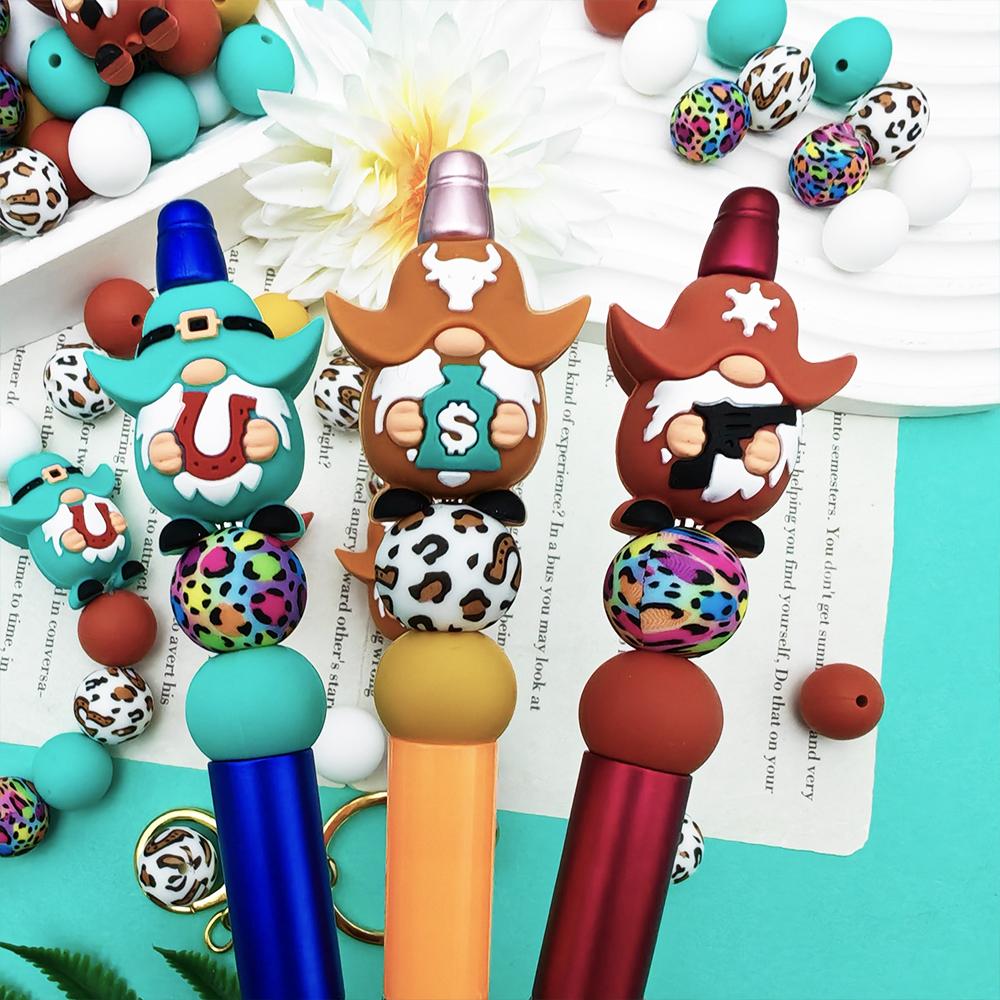 53PCS Western Cowboy Dwarf Silicone Bead Set, Perfect for DIY Handmade Crafts Such As Keychains, Necklaces, Bracelets, Etc