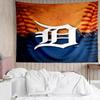 1PC Detroit Tigers Emblem Quick-Dry Tapestry, Unique Design Tapestry, Suitable for Bedroom,Livingroom, Playroom,Heartwarming Holiday Gifts