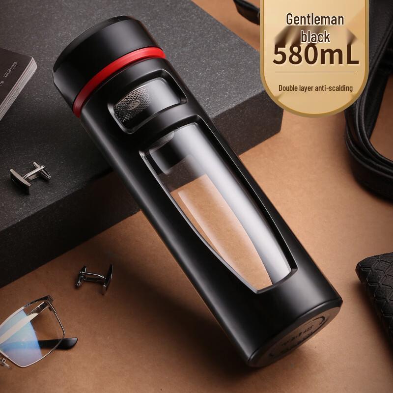 Ming Zhan Xuan Double-Layer Glass Cup with Filter