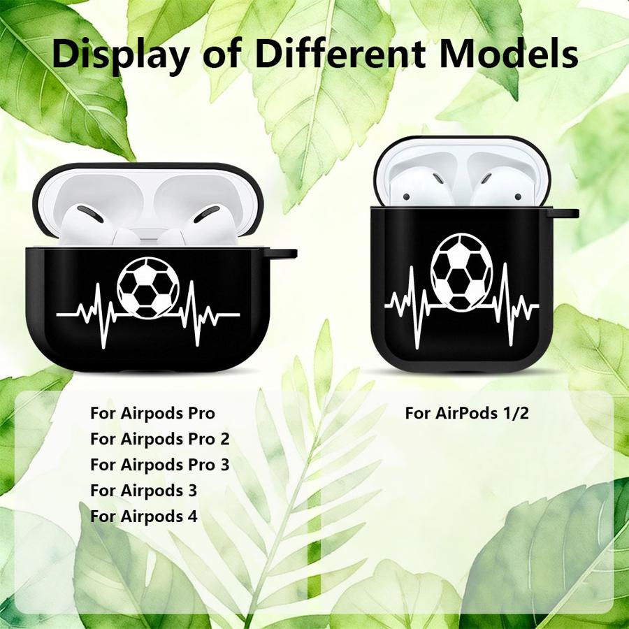 Football Electrocardiogram Earphone Cases Cover Case For Airpods Pro 1 2 3 4 Pro2 Pro3