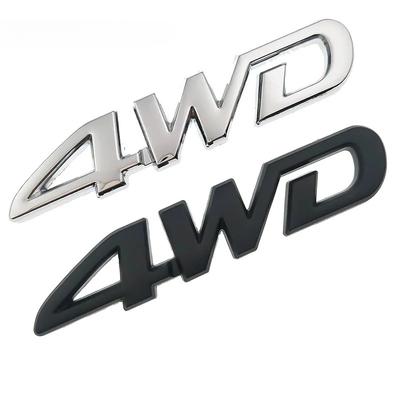 1 Adet 4WD Metal Sticker 3D Krom Amblem 4X4 Rozet Çıkartma Araba Stylingi CRV Accord Civic Suzuki Grand Vitara Swift SX4 İçin Çıkartma