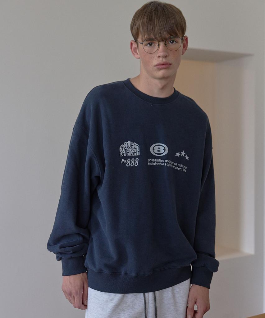 Piopal No.888 Symbol Sweatshirt - Navy
