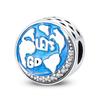 Copper Plated Beads DIY Jewelry Bracelet Accessories, Blue Travel Butterfly Bead Charm