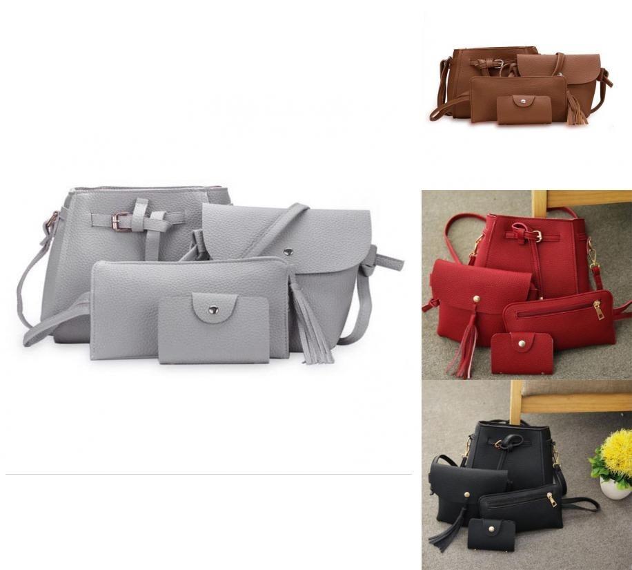 Versatile 4pcs Shoulder Bag And Tote Set For Stylish And Practical Use