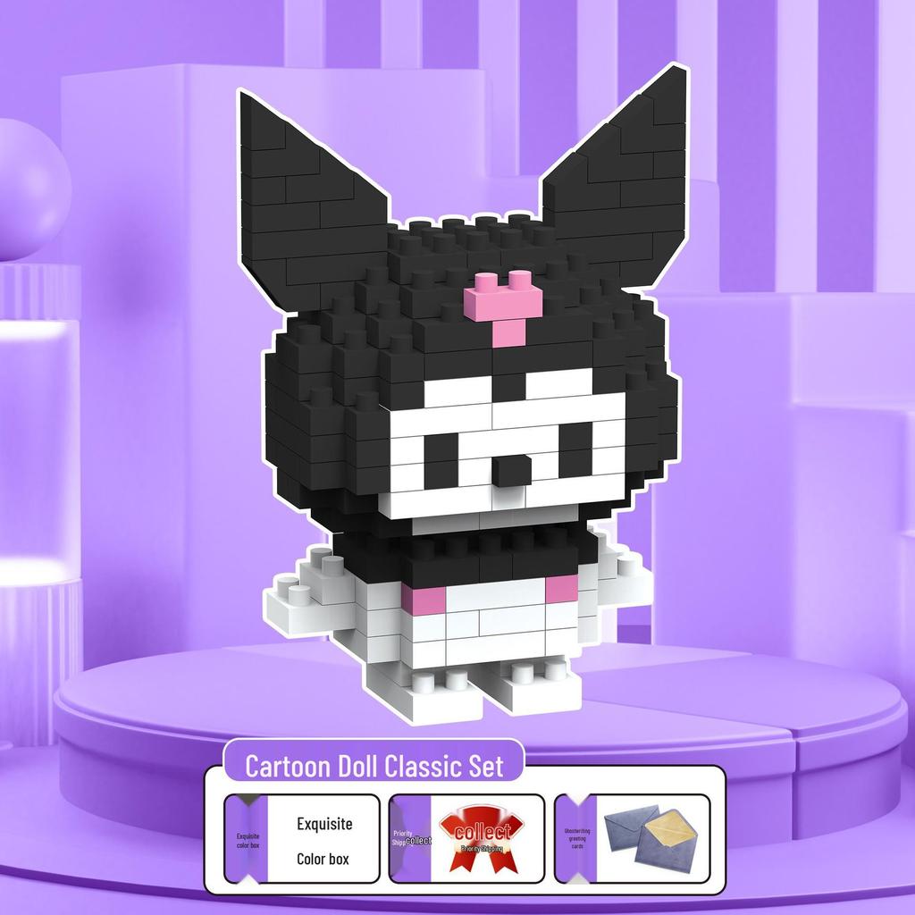 Figuras de Desenho Animado de Micro Partículas Compatíveis com LEGO - Brinquedo de Montagem Educacional para Crianças Caixa Surpresa Ornamentos