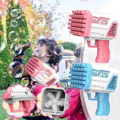 1pc Bubble Gun Rakete 32 Löcher Seifenblasen Maschine Gun Form automatische Gebläse mit Licht Spielzeug