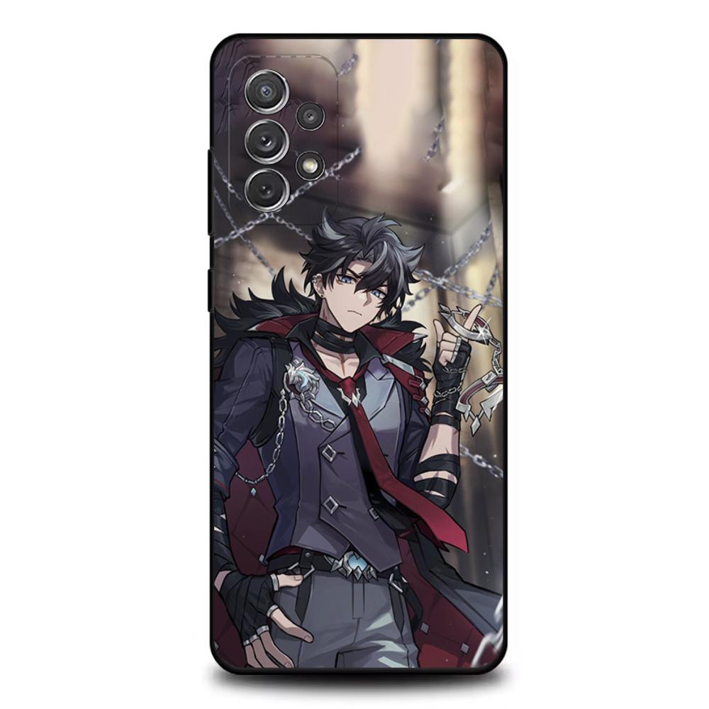 G-Genshin Impact Wriothesley Phone Case For Samsung S25,S24,S21,S22,S23,S30,Ultra,S20,Plus,Fe,Lite,Note,10,9,5G Black Cover